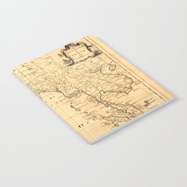 This vintage map of India and Southeast Asia was designed in 1750.  Notebook