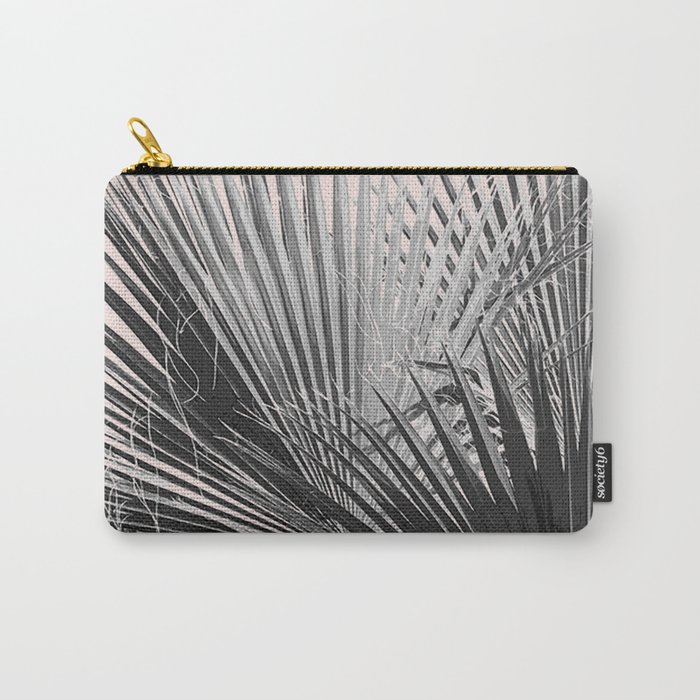 Palm leaves in pink Carry-All Pouch