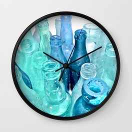 Aqua Bottles Wall Clock