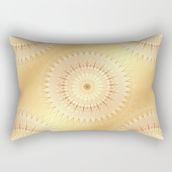 Gold Mandala Rectangular Pillow