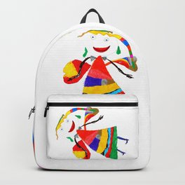 fly with me... Backpack | Children, Babygirl, Cute, Meditation, Tapestry, Backpacks, Love, Yoga, Pop Art, Colorful 