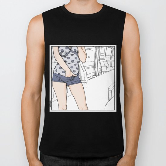 Apollonia Saintclair 650 - 20160626 Sketchwork (Old habits, new players) Biker Tank