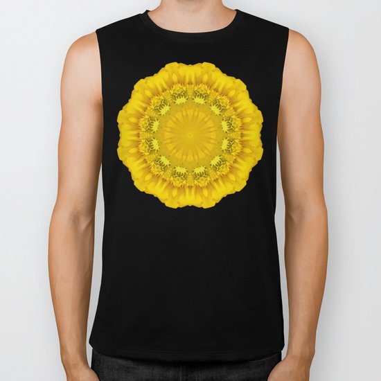 Yellow Flower Biker Tank