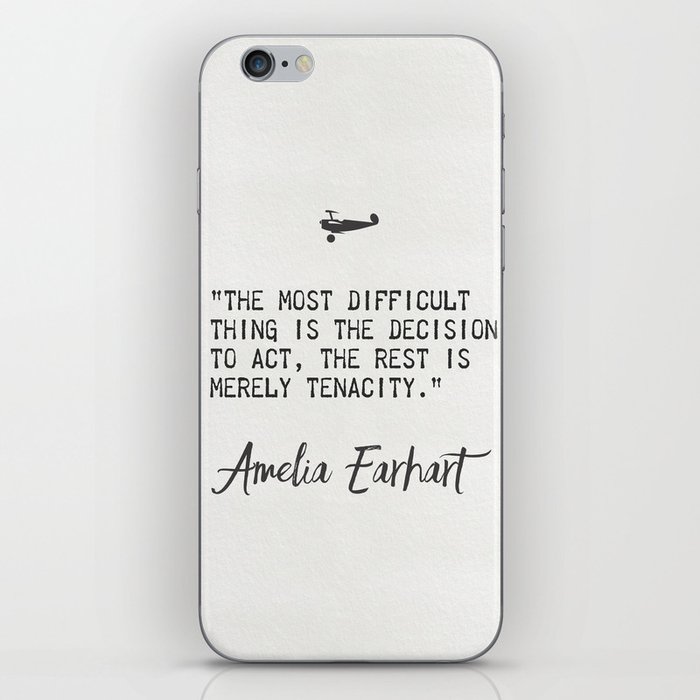 Amelia Earhart Growth Quotes iPhone Skin