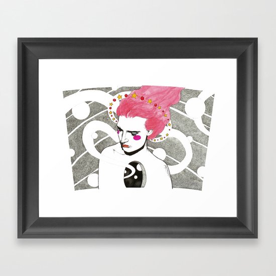 Within the stars Framed Art Print