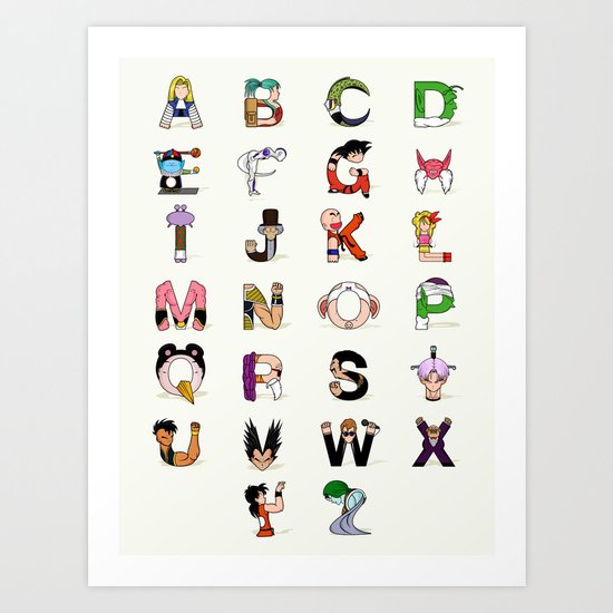 DB Alphabet Art Print