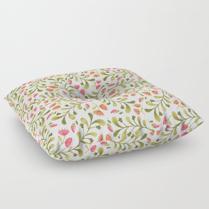 Foliage & Bellflowers  Floor Pillow