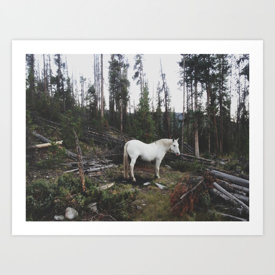 The White Horse Art Print
