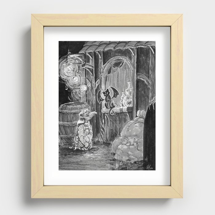 Alice meets the Winged Beast Recessed Framed Print