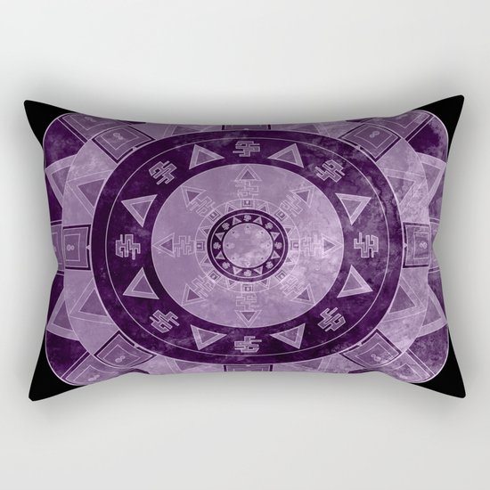 ethnic circle with watercolors Rectangular Pillow