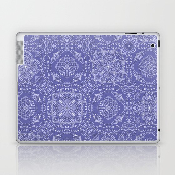 Boho Very Peri Purple Flourish Tiles Laptop & iPad Skin