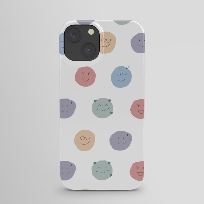 Cute Smiley Face Pattern iPhone Case