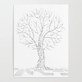 Cool Binary Tree Coding Computer Poster