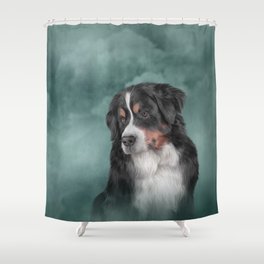 Bernese Mountain Dog Shower Curtain