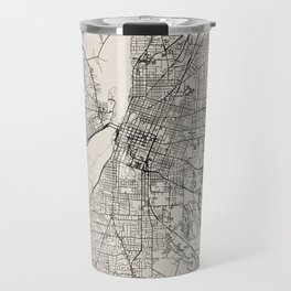 USA - Salem - City Map - Black and White Travel Mug