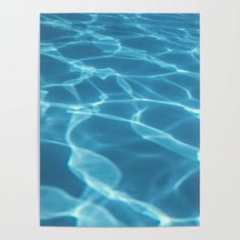Swimming Pool water, Ripple Water, Sun Reflection Poster