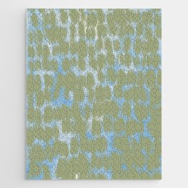 Abstract brushstrokes sage green var 3 Jigsaw Puzzle