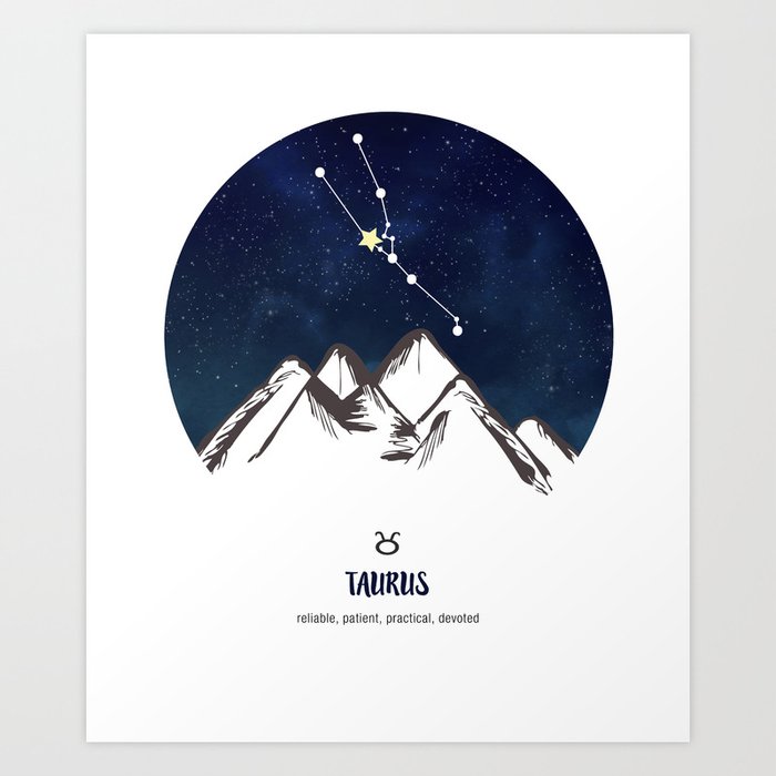 Home Wall Art Taurus Definition Print Zodiac Sign Star Sign Print Funny Horoscope Poster Print Astrology Typography Poster