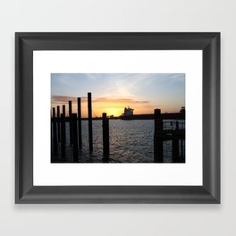 Port Hedland Port Sunset Framed Art Print