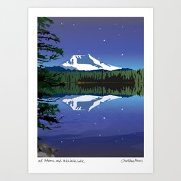 Mt. Adams and Stars Art Print