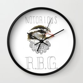 Notorious RBG (Rose-breasted Grosbeak) Wall Clock