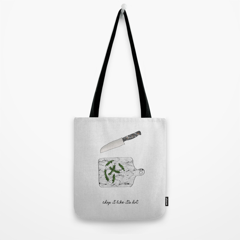 Chop It Like Its Hot Kitchen Wall Decor Tote Bag By