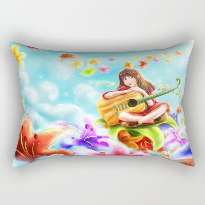 Dreaming guitarist Rectangular Pillow