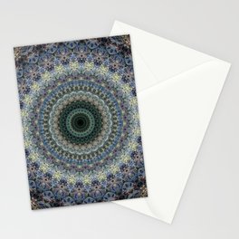 Pastel green and blue mandala Stationery Card