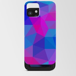 Magenta Blacklight Low Poly iPhone Card Case