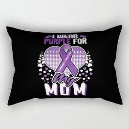 Purple For Mom Alzheimer Alzheimer's Awareness Rectangular Pillow