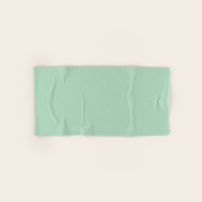 Pastel Pistachio Green Minimal Hand Bath Towel by Minimal By