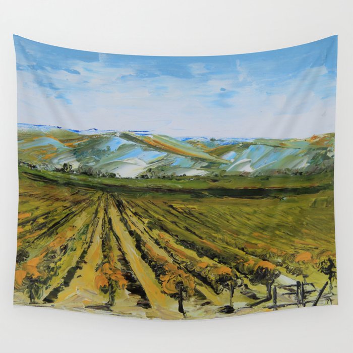 Colors of Napa Valley ll by Lisa Elley, Palette Knife Painting in oil 