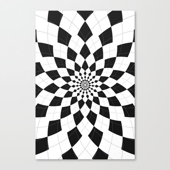 Black & White Argyle Canvas Print