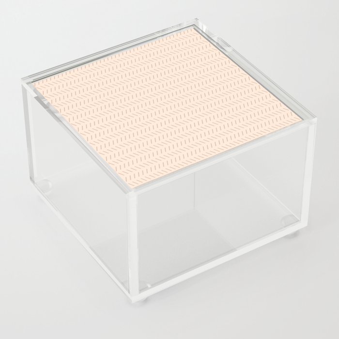 Herringbone 1 - Cream Acrylic Box