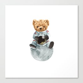 Astronaut Bear Canvas Print