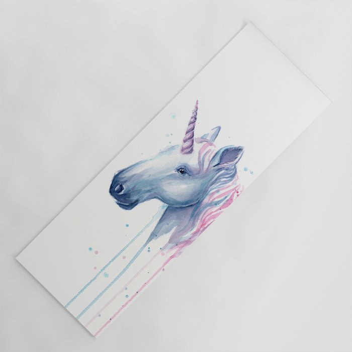 Blue Pink Unicorn Yoga Mat By Olechka Society6