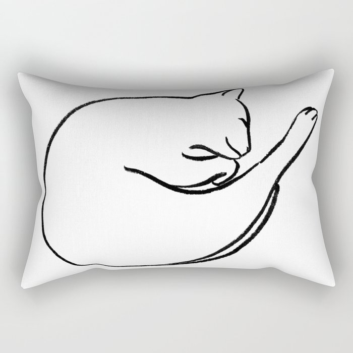 Sleeping Cat Rectangular Pillow