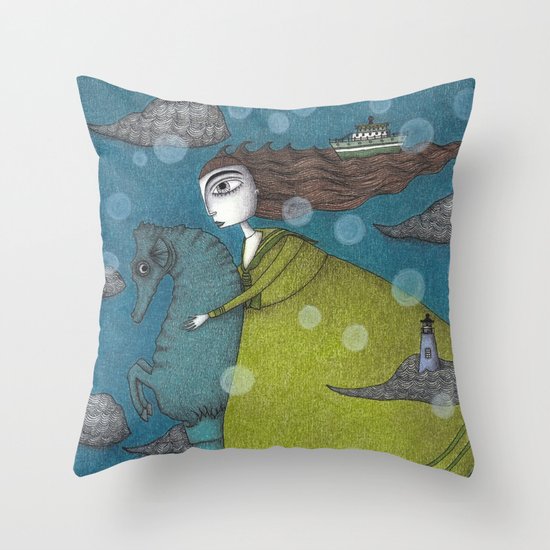The Sea Voyage Throw Pillow