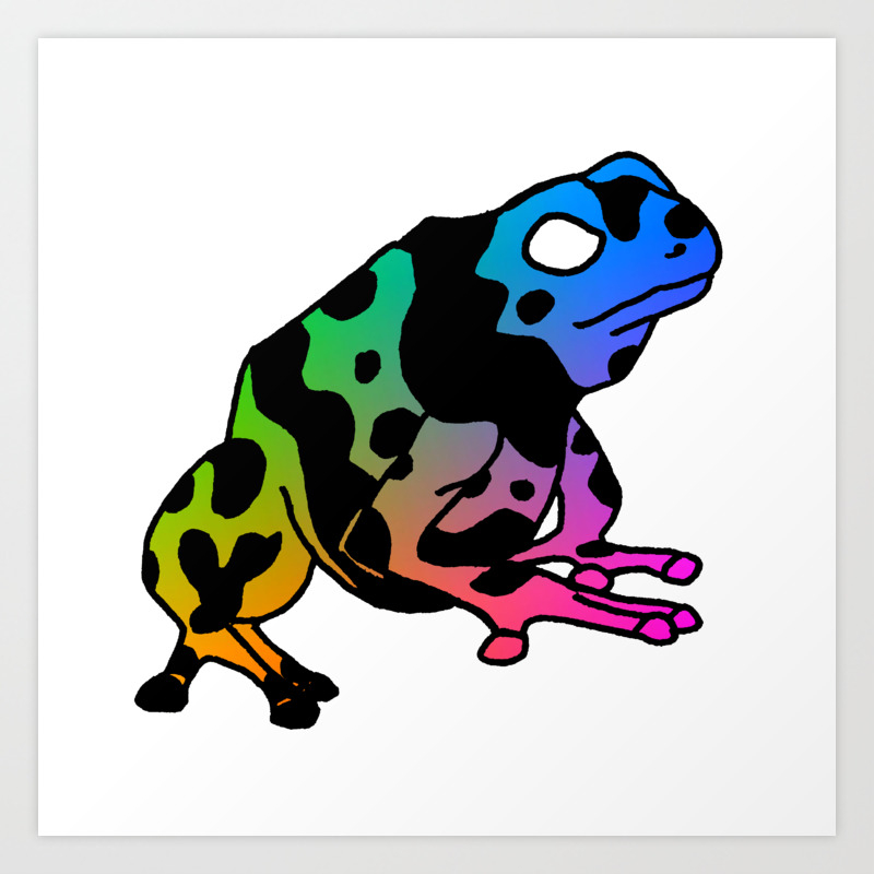 Rainbow Poison Dart Art Print By Hiddenstash Society6 Different from other frogs, the poison dart frog doesn't have markings to camouflage it's body. rainbow poison dart art print by hiddenstash