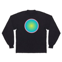 Space Gradient in Turquoise Long Sleeve T-shirt