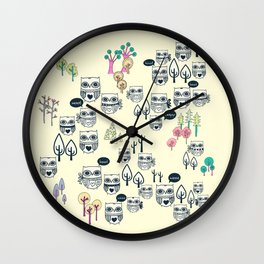 Forest Of Owls Wall Clock