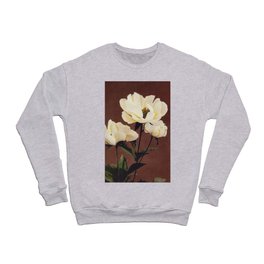 Minimal Art Watercolor Flower Brown Crewneck Sweatshirt