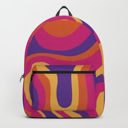 Groovy Psychedelic Swirl Pattern Backpack