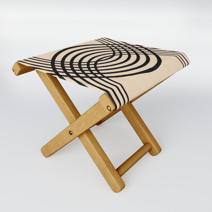 Bauhaus stripes minimalist design Folding Stool