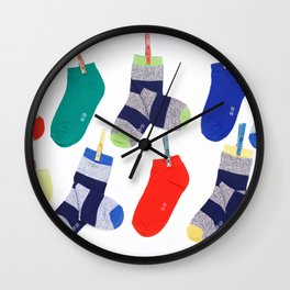striped socks Wall Clock