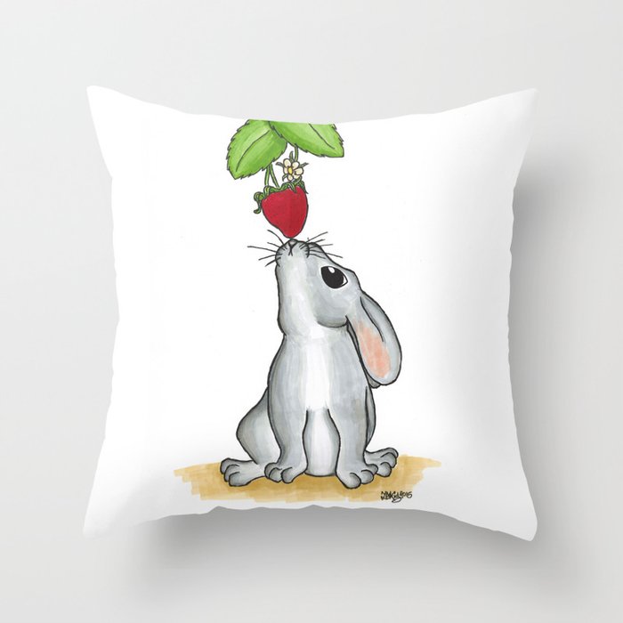 Sweet Bunny Throw Pillow