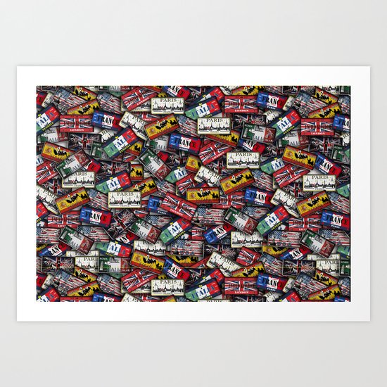 country plates Art Print