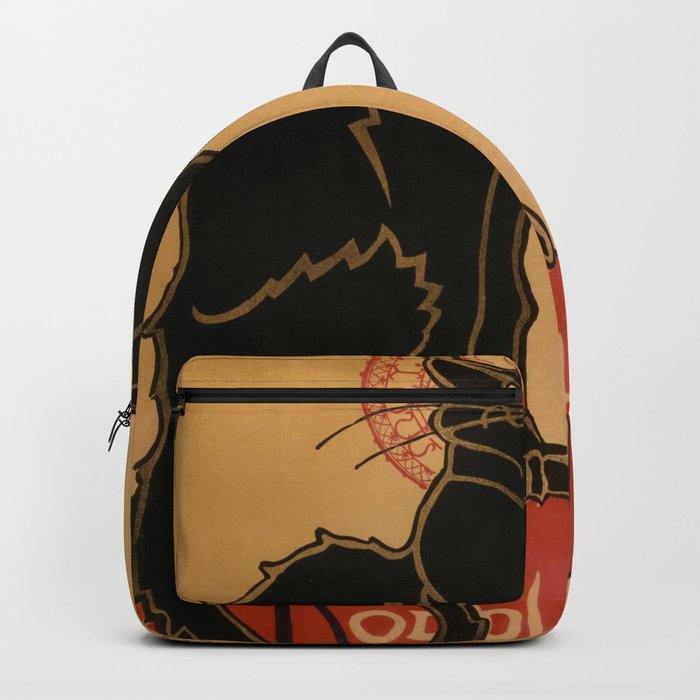 Le Chat Noir The Black Cat Poster by Théophile Steinlen Backpack