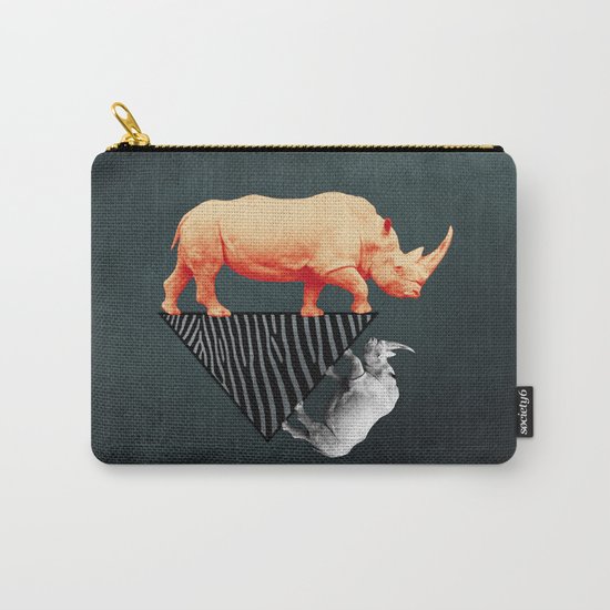 The orange rhinoceros who wanted to become a zebra Carry-All Pouch