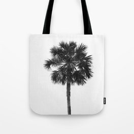 Palm Tree B&W Tote Bag